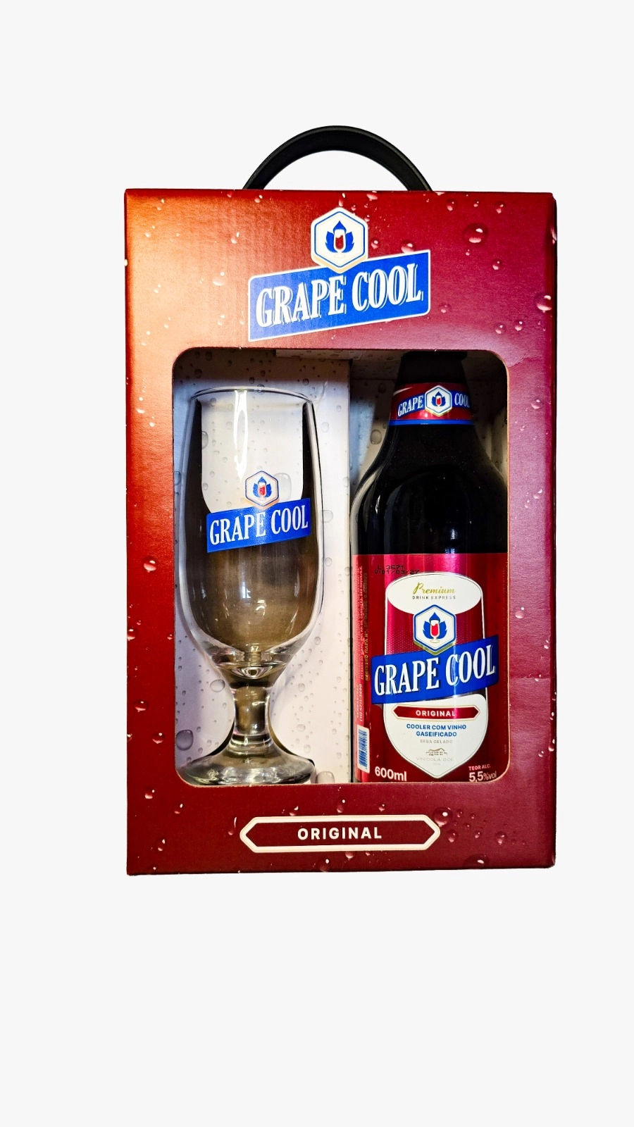 Chopp Vinho Grape Cool 600ml Tinto Com 1 Taca