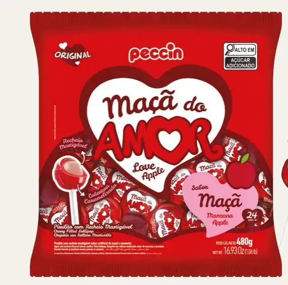 Pirulito Maçã Do Amor Peccin