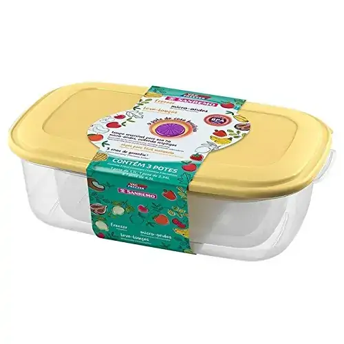 Sanremo Conjunto Pote Retangular Alto C/3 Ref