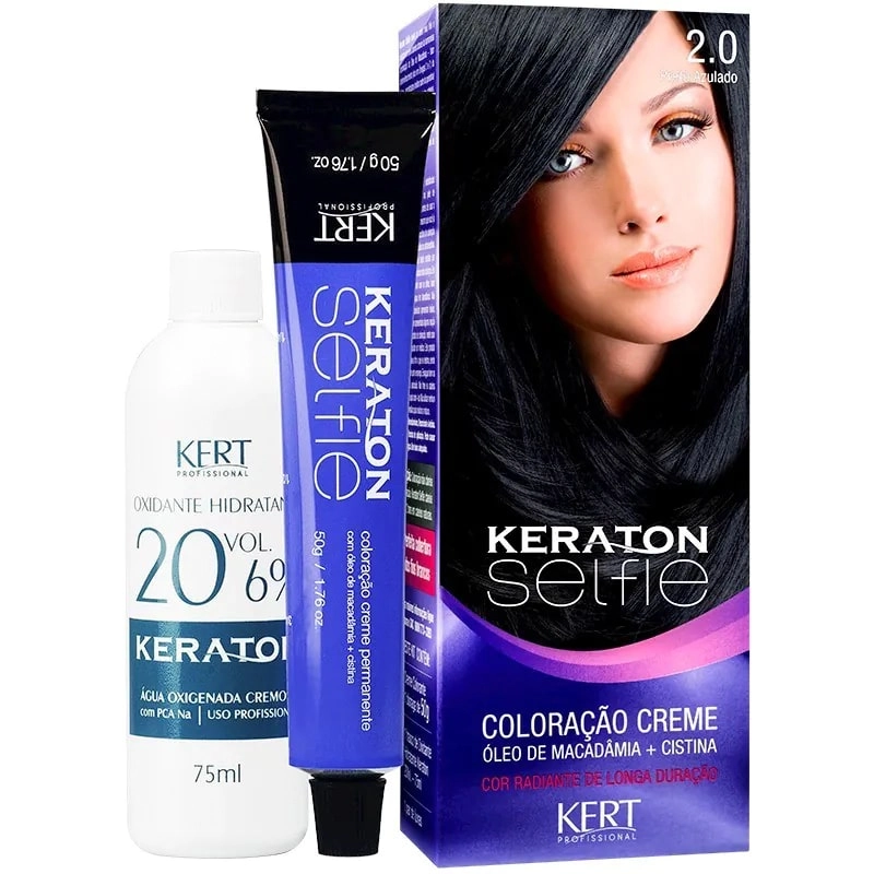 Tint Keraton Selfie 50g N. 2.0 Preto Azulado