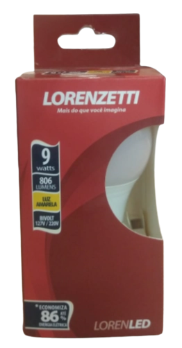Lamp.lorenzetti Led A60 9w 3000k Bivolt