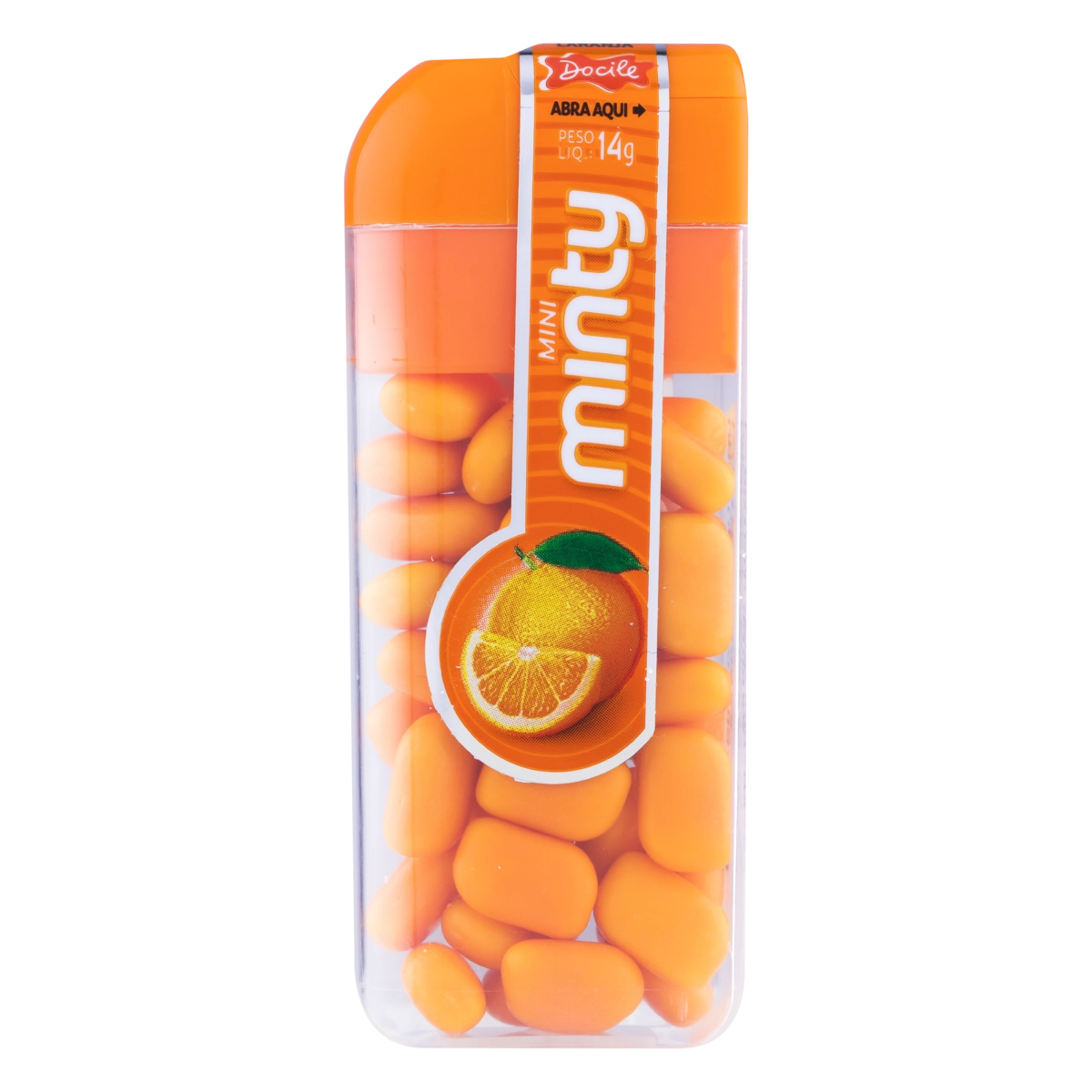 Pastilha Laranja Docile Mini Minty Pote 14g