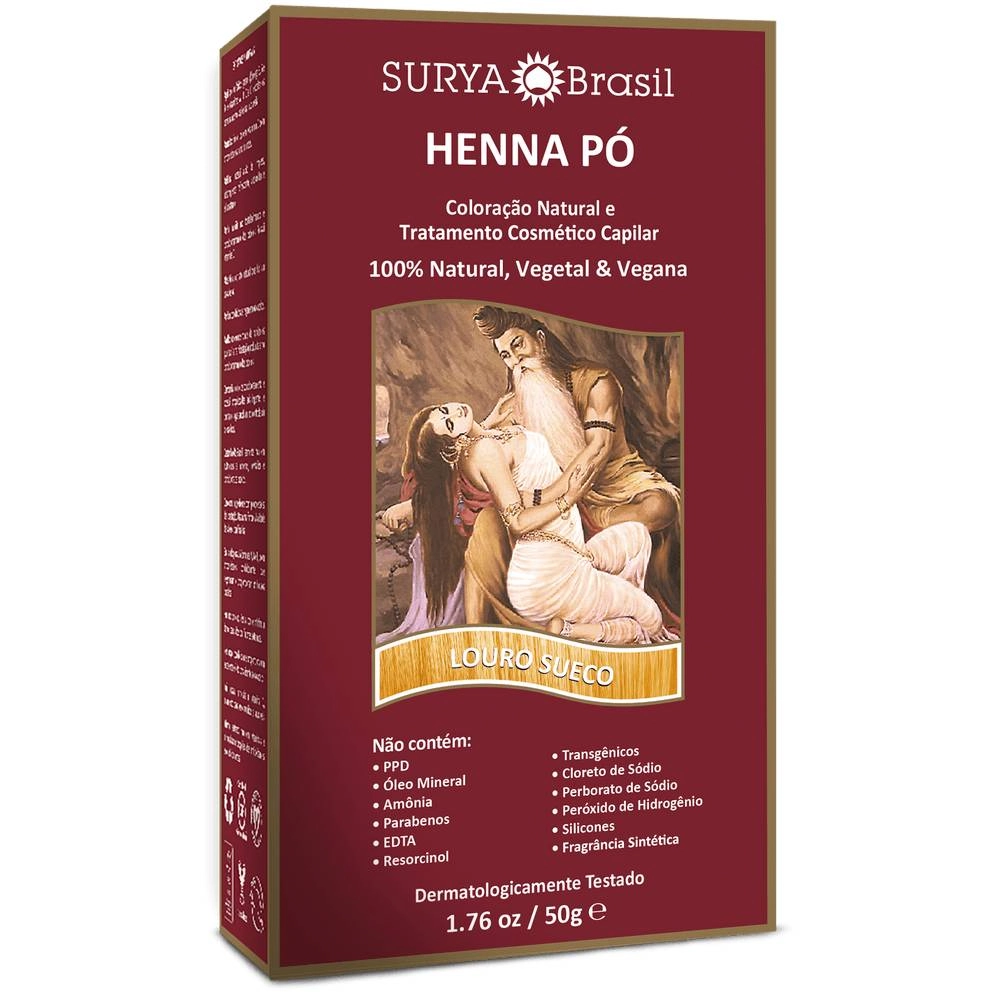 Tintura Henna Surya Pó Louro Sueco