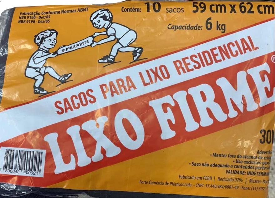 Saco P/lixo Firme C/10 Unidade