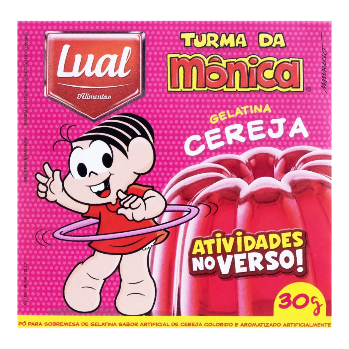 Gelatina Em Pó Cereja Turma Da Mônica Lual Alimentos Caixa 30g