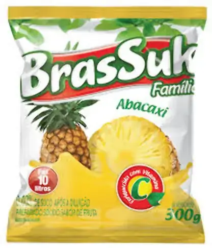 Refresco Em Po Brassuk Zip Abacaxi 15x300g