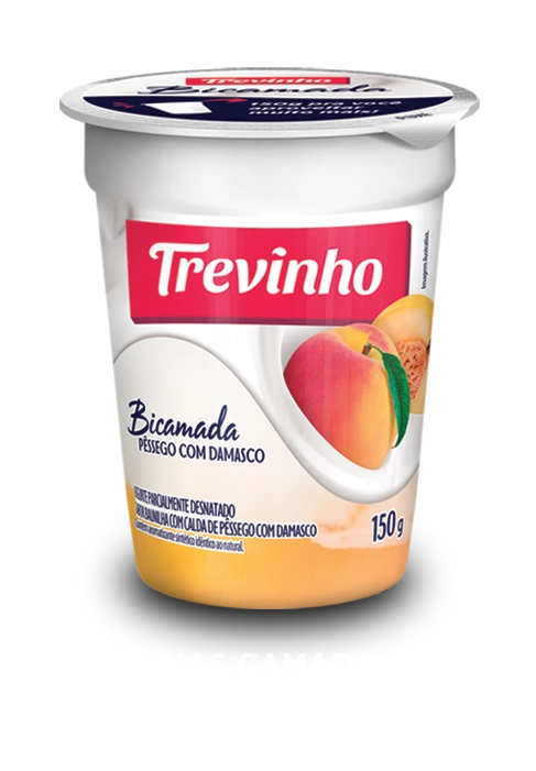 Iog Bicamada Trevinho 150g Pessego/damasco