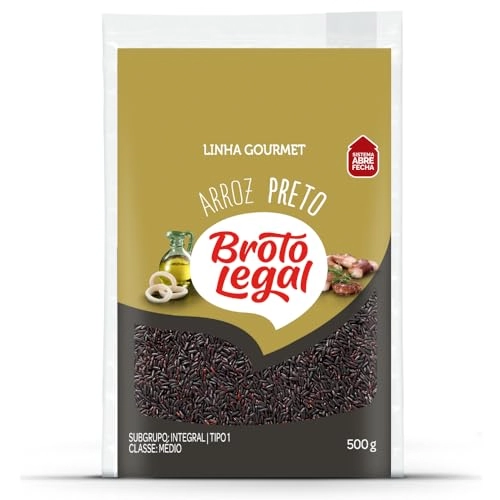 Arroz Preto Tipo 1 Integral Broto Legal Gourmet Caixa 500g