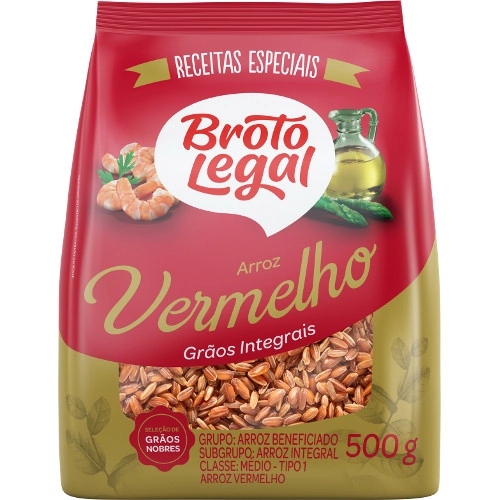 Arroz Vermelho Tipo 1 Integral Broto Legal Gourmet Caixa 500g