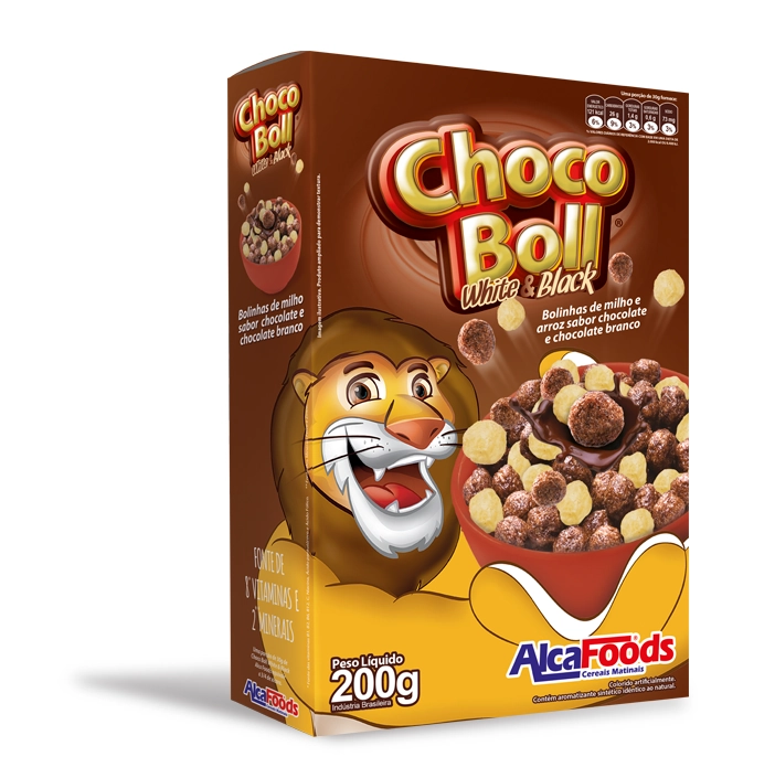 Cereal Alcafoods Choco Boll 200g White/black