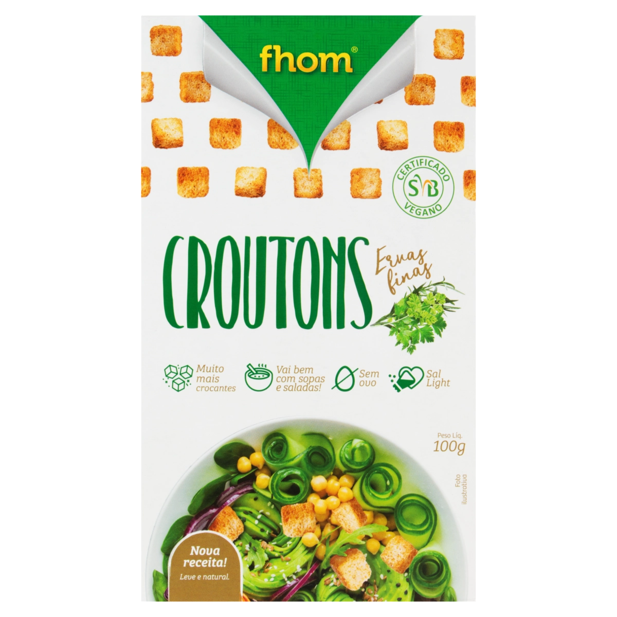 Croutons Ervas Finas Fhom Caixa 100g
