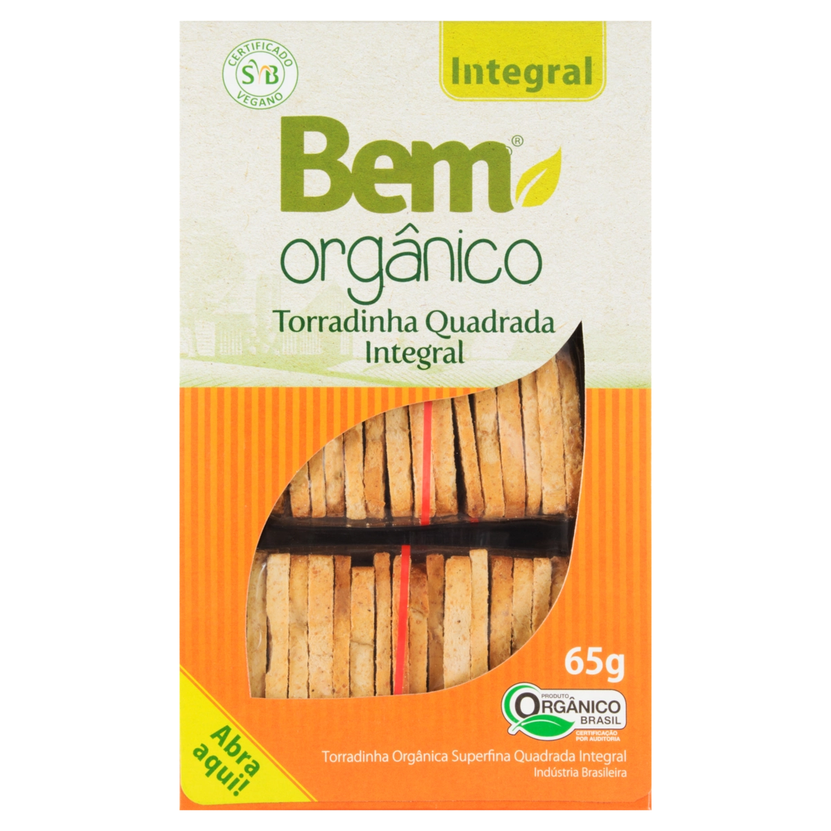 Torradinha Integral Orgânico Bem Orgânico Caixa 65g