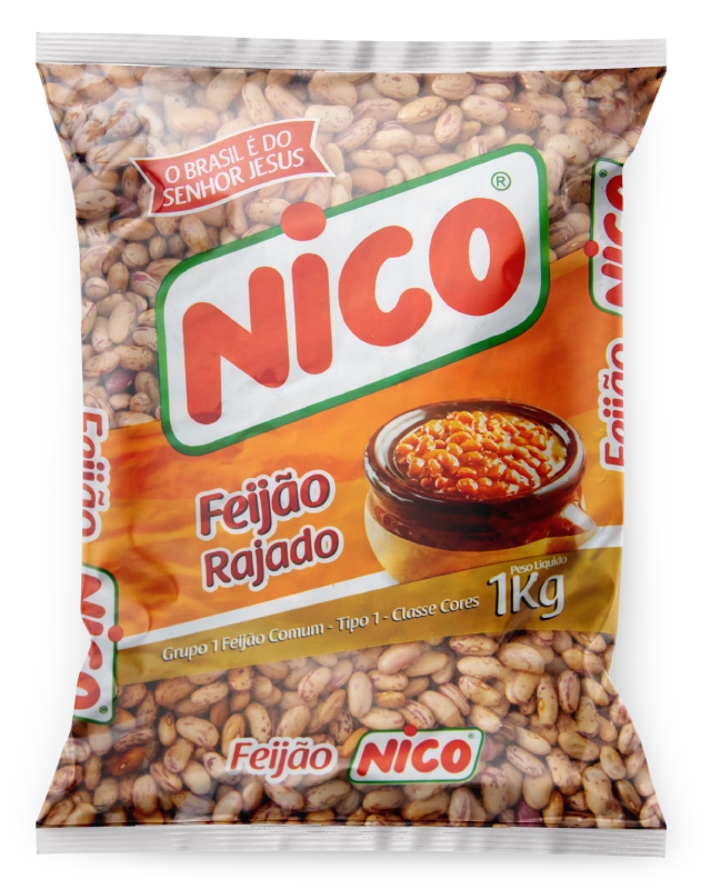 Feijao Rajado Nico Ti 1kg