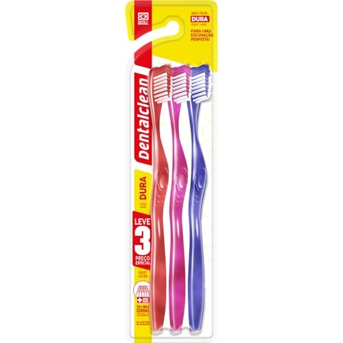 Escova Dental Dura Dentalclean Basic Color 3 Unidades