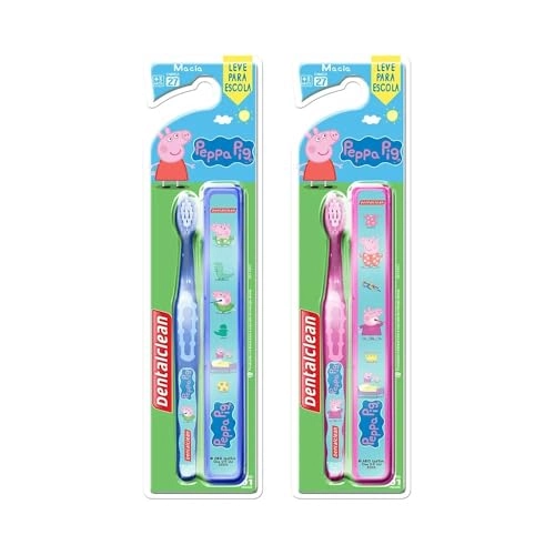 Escova Dental Infantil Extramacia Com Estojo Peppa Pig Dentalclean