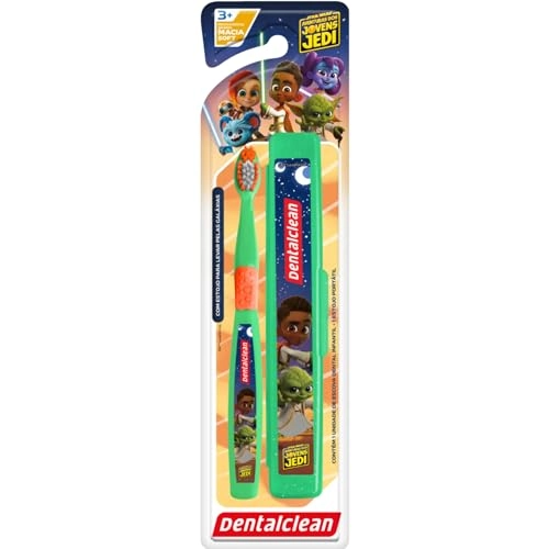 Escova Dental Infantil Macia Com Estojo Star Wars Aventuras Dos Jovens Jedi Dentalclean