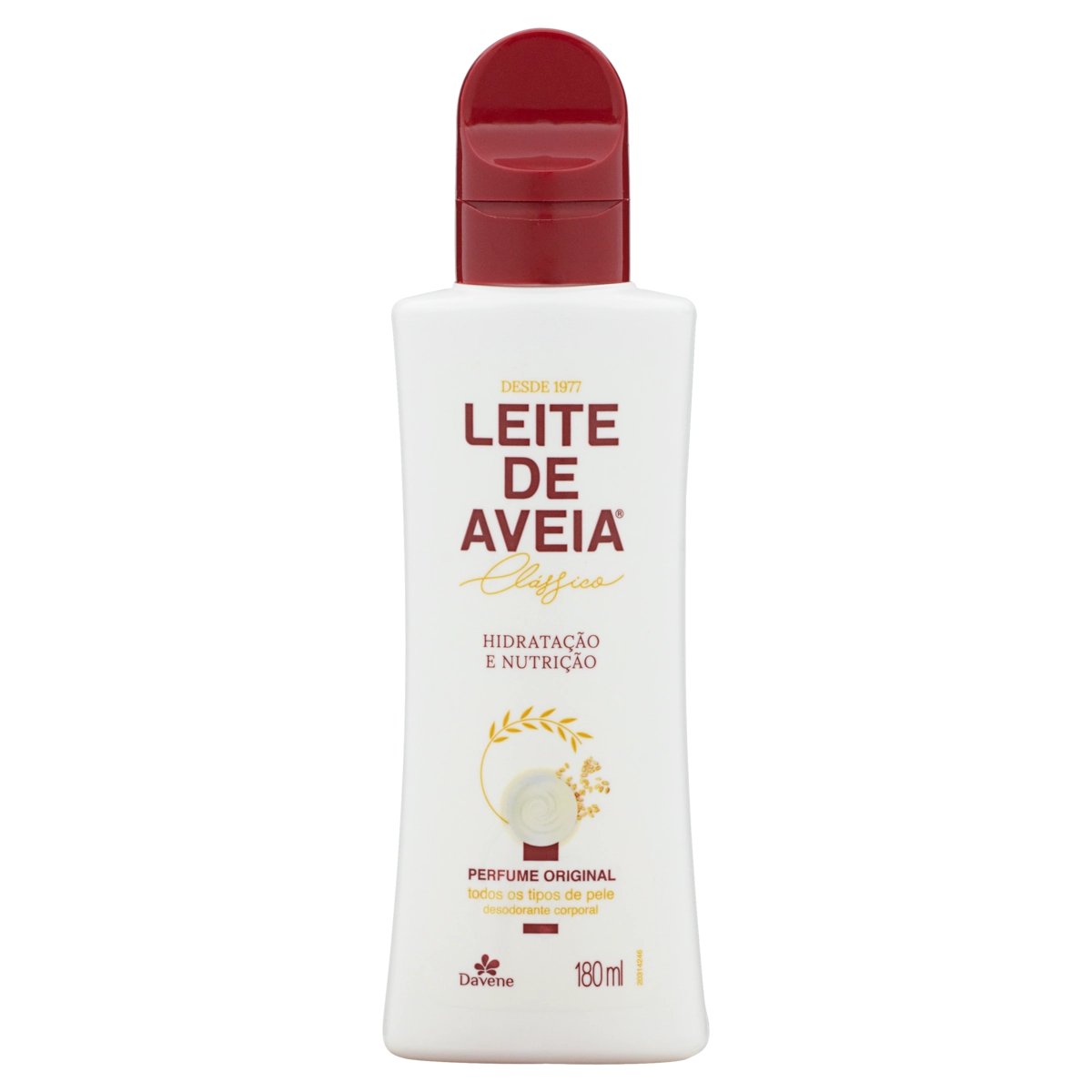 Desodorante Hidratante Corporal Original Davene Leite De Aveia Clássico Frasco 180ml