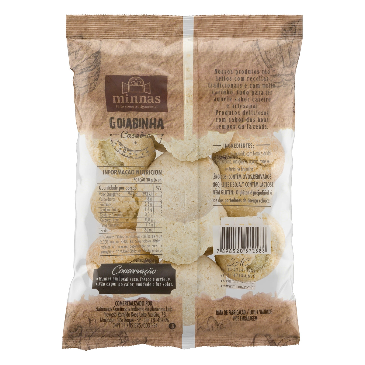 Biscoito Gravatinha Minas E Cia