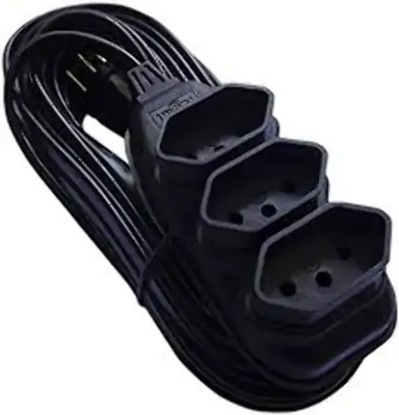 Extensao Ilumi 3 Pinos 10m Preta