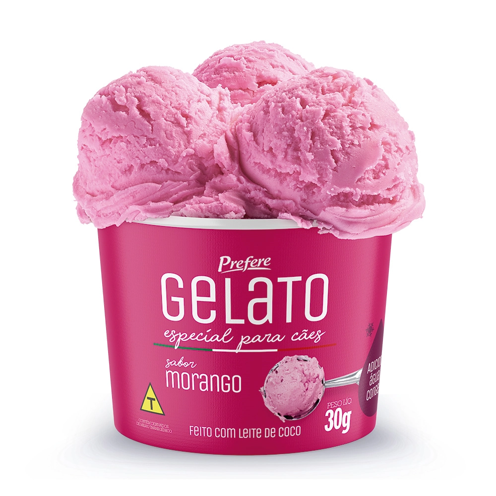 Prefere Gelato P/ Caes Morango 30g