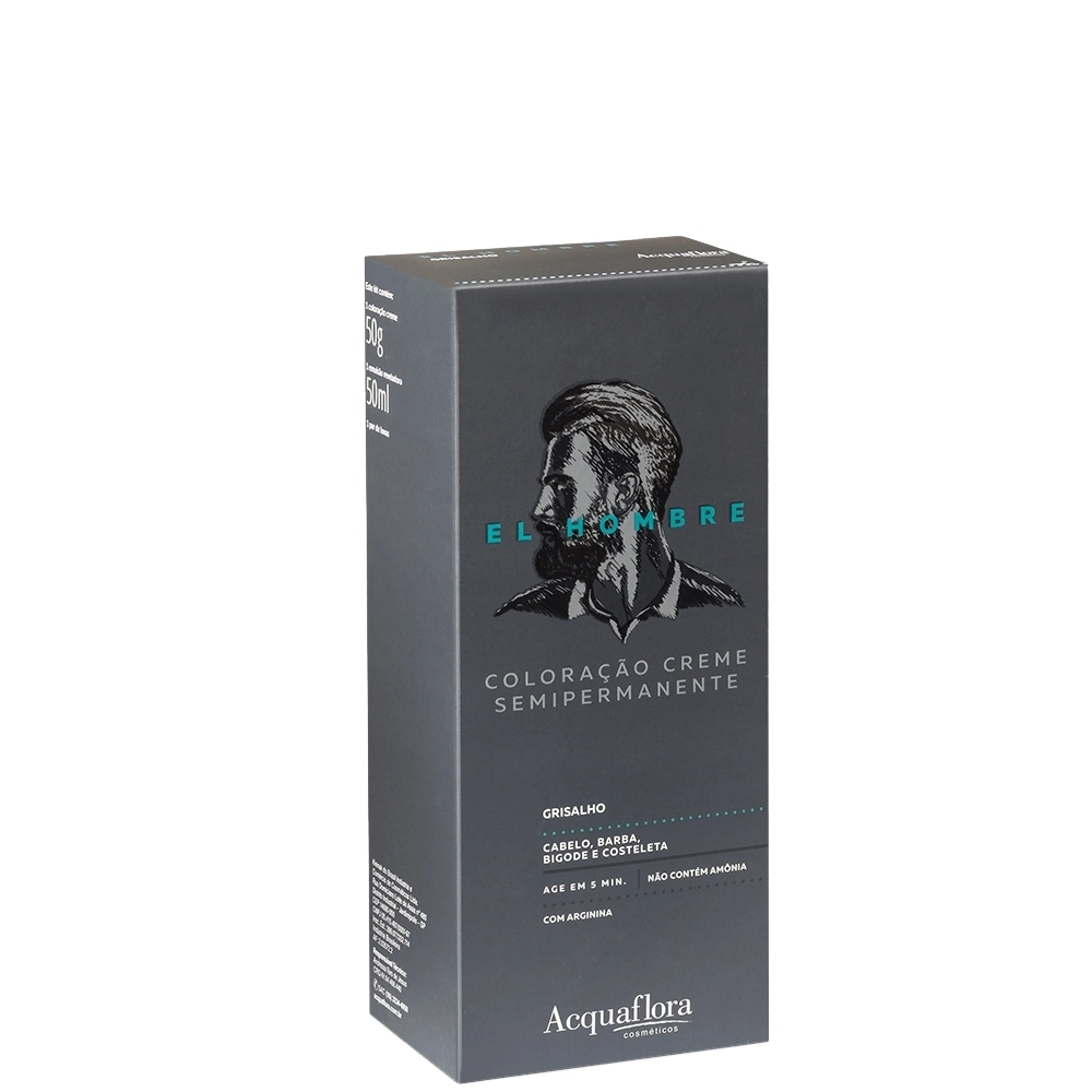 Coloracao Kit Permanente Acqua Flora Grisalho El Hombre 1un