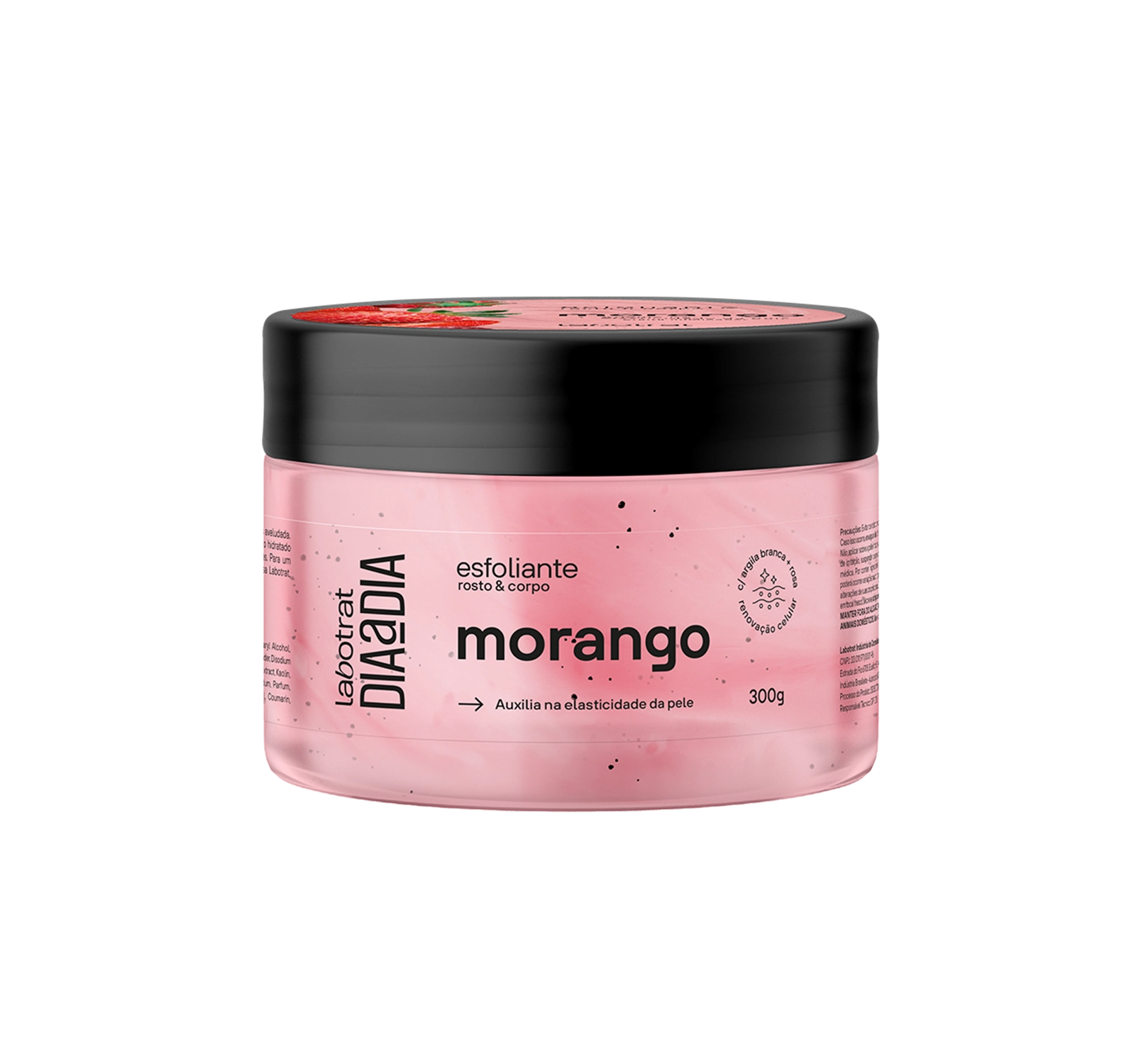 Esfoliante Corporal E Facial Morango Labotrat Dia A Dia Pote 300g