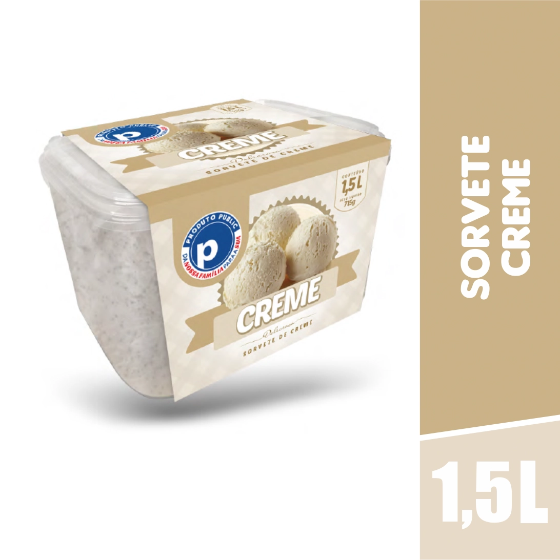 Sorvete Public 1.5l Creme