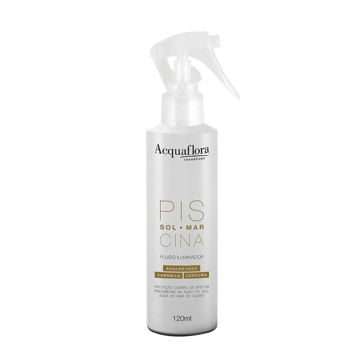 Fluido Capilar Iluminador Água De Coco Sol Mar Piscina Acquaflora 120ml