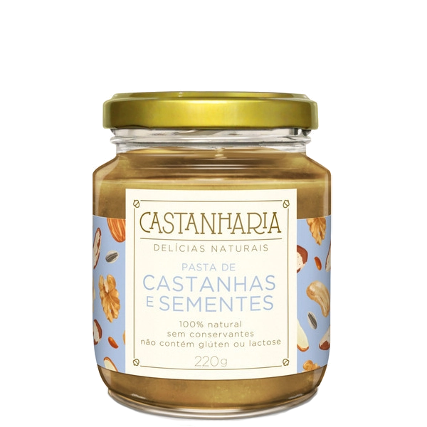Pasta De Castanhas E Sementes Castanharia 220g