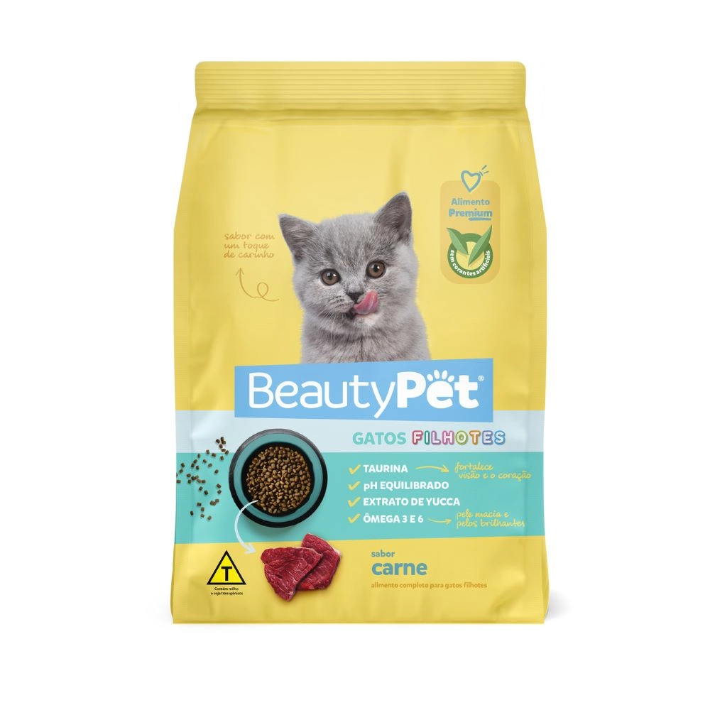 Racao Gato Beauty Pet 900g Carne