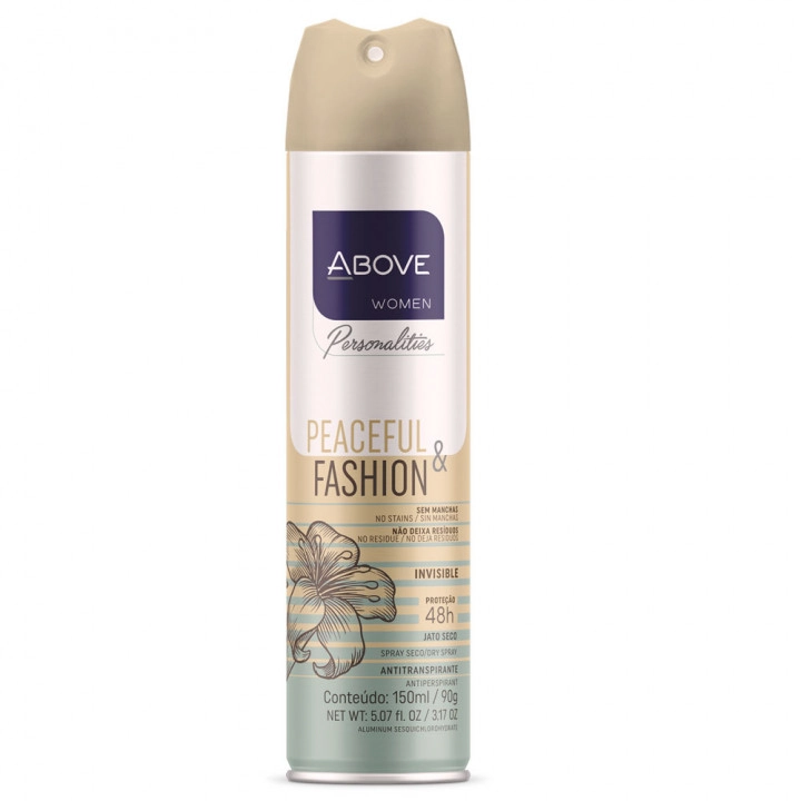 Antitranspirante Aerossol Invisible Peaceful Fashion Above Women Personalities 150ml Spray