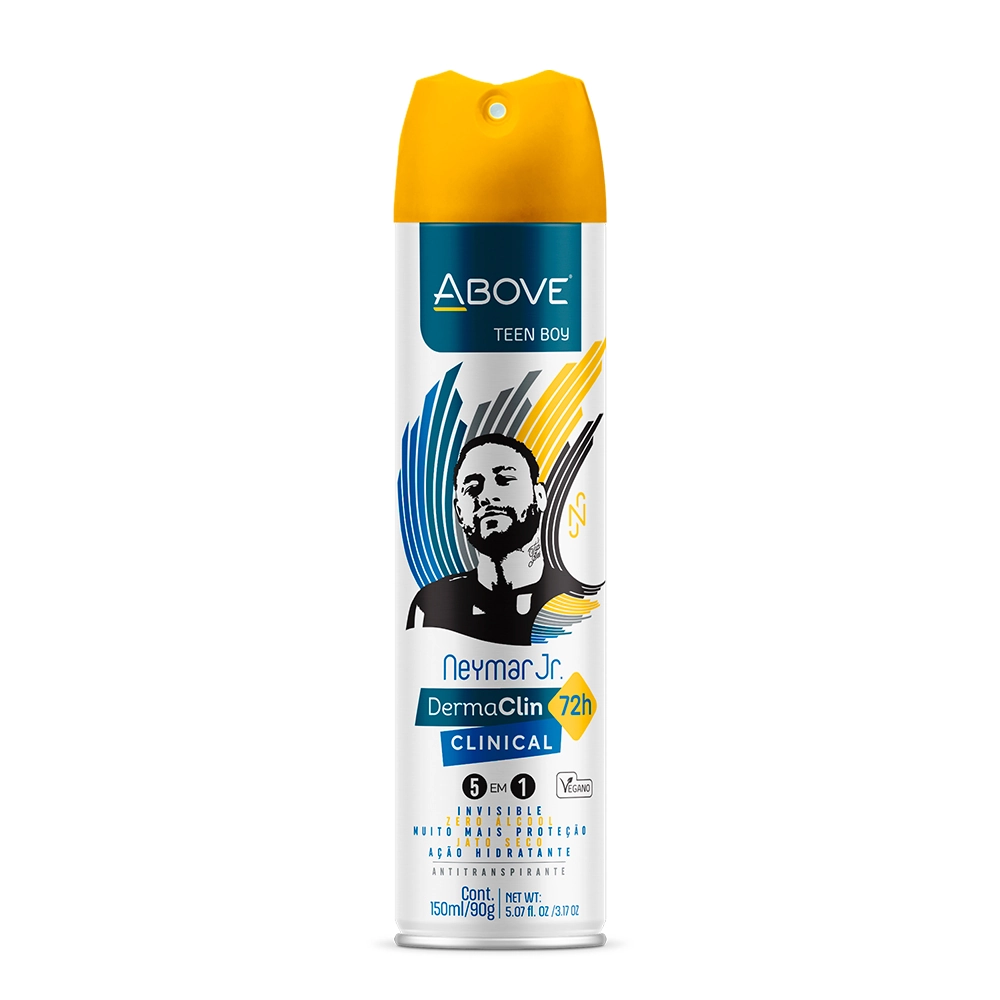 Antitranspirante Aerossol Neymar Jr. Above Teen Boy Derma Clinical 150ml Spray