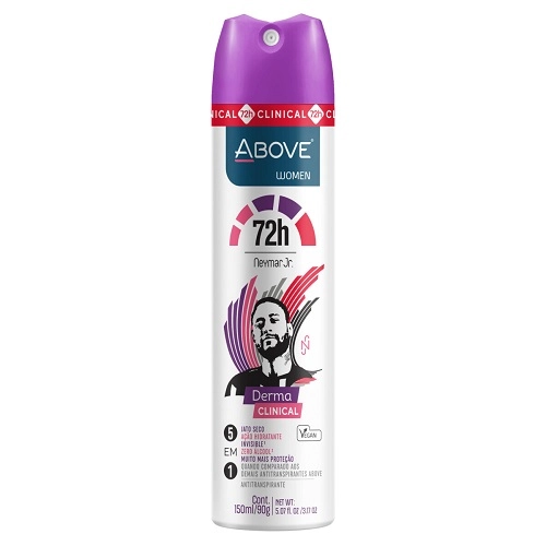 Antitranspirante Aerossol Neymar Jr. Above Women Derma Clinical 150ml Spray