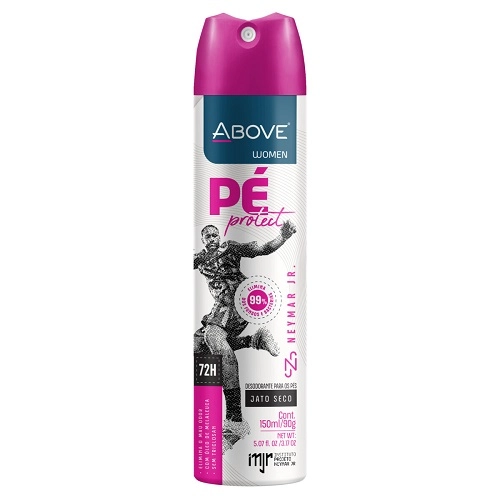 Desodorante Jato Seco Para Os Pés Neymar Jr. Above Women Pé Protect Frasco 150ml Spray