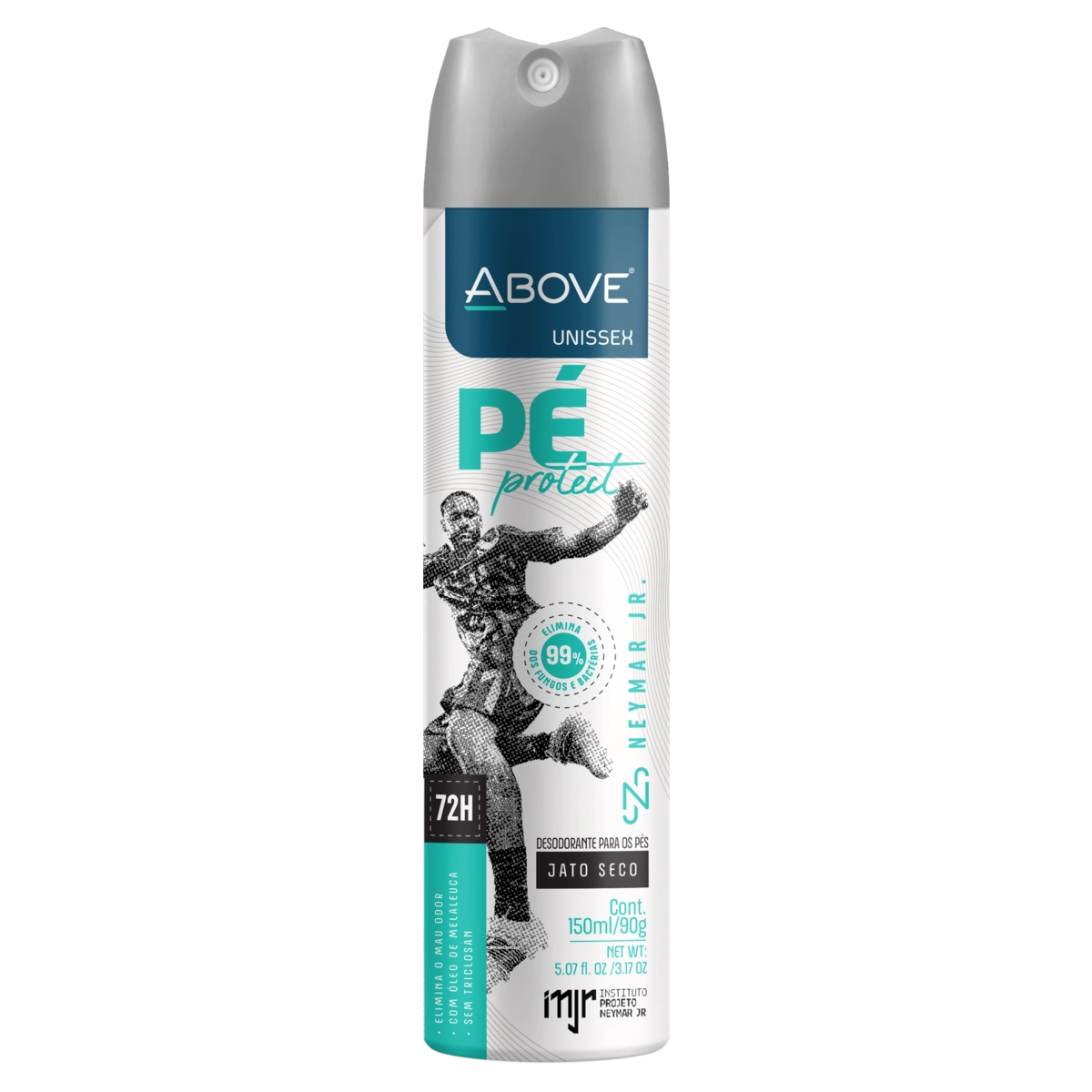 Desodorante Jato Seco Para Os Pés Neymar Jr. Unissex Above Pé Protect Frasco 150ml Spray
