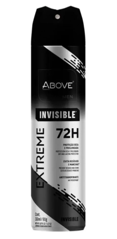 Antitranspirante Aerossol Invisible Above Men Extreme 150ml Spray