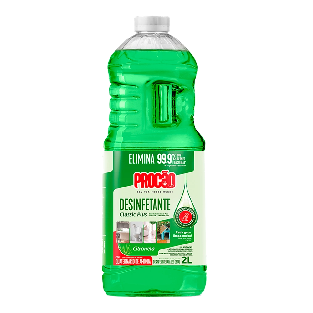 Desinfetante Uso Geral Citronela Procão Classic Plus Frasco 2l