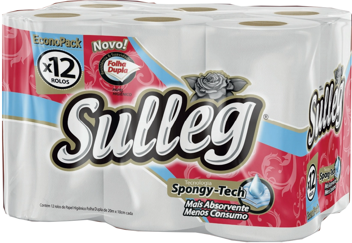 Papel Higienico Sulleg Folha Dupla C/12 Spongy Tech