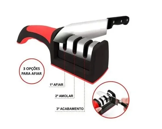 Amolador Faca Xcell 3x1