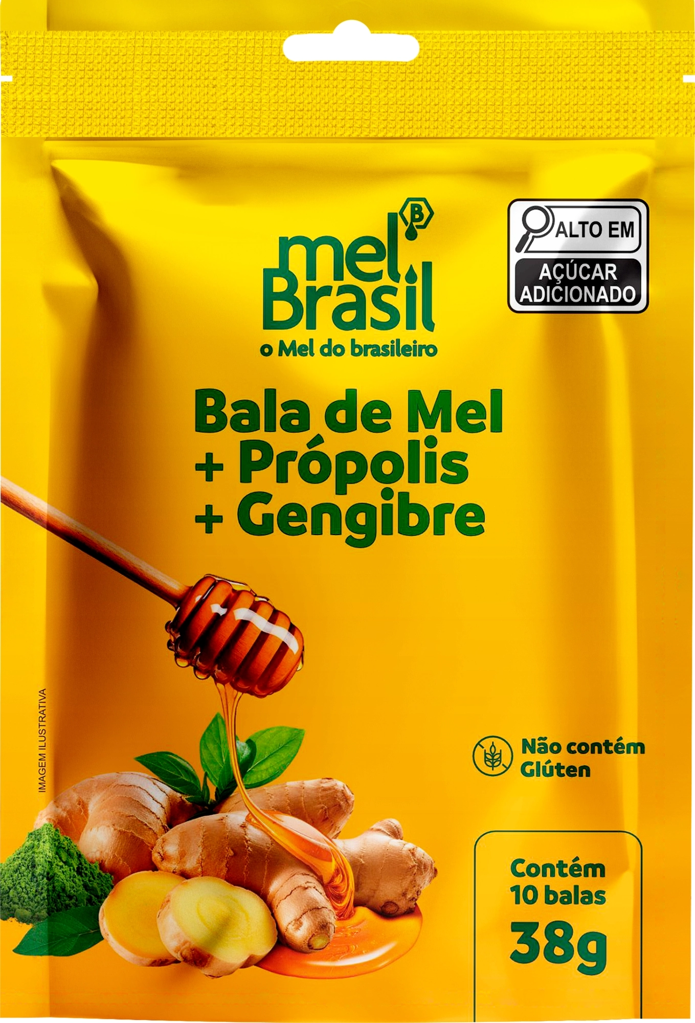 Melbras Bala De Gengibre Mel E Propolis 38g