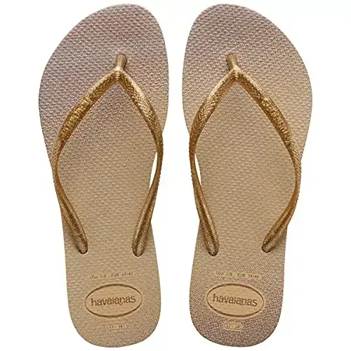 Sandalia Havaianas Slim Gloss 39/40 Dourado