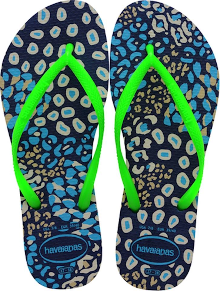 Chinelo Azul/verde Slim Animals Havaianas N° 41/42