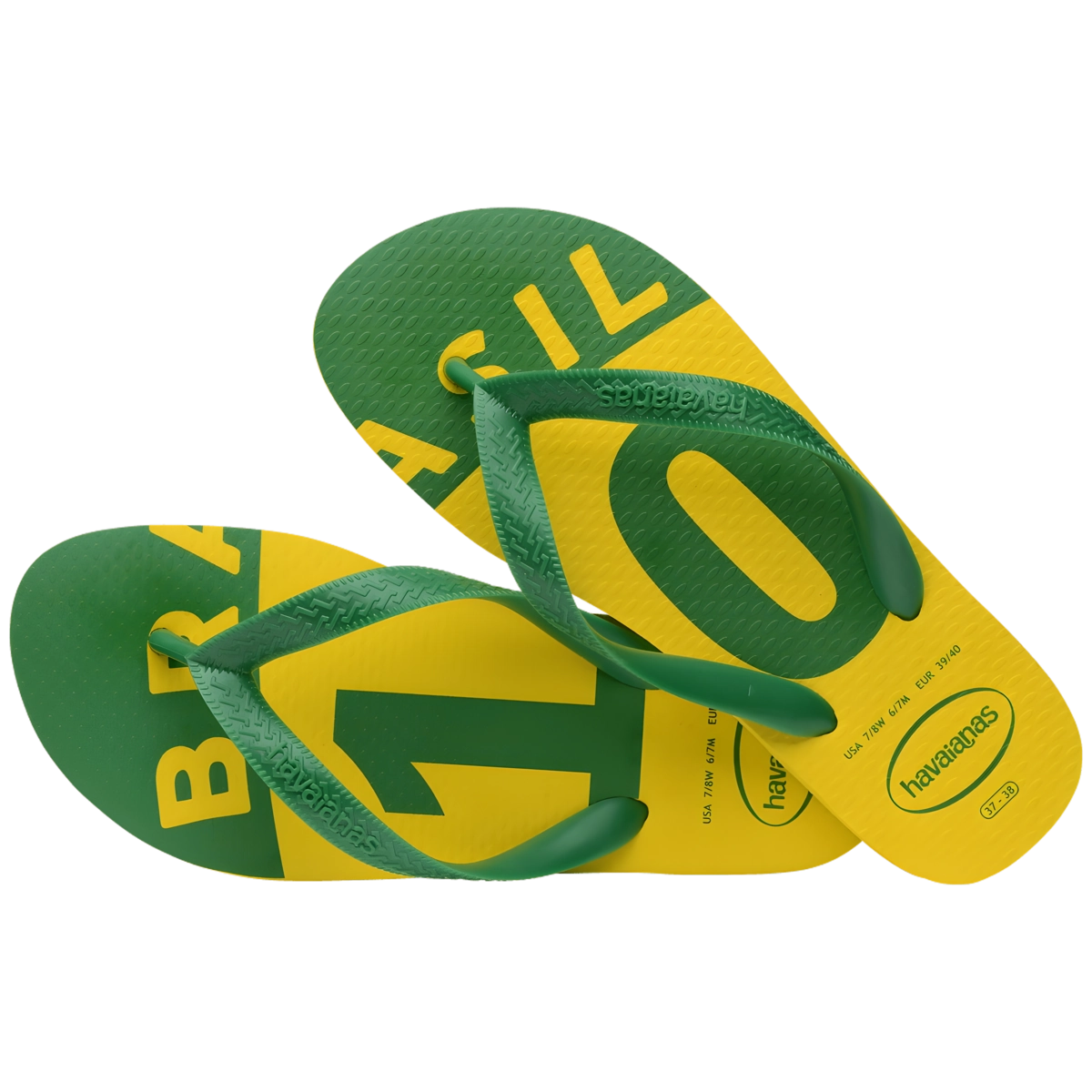 Chinelo Amarelo Citrico Brasil 10 Havaianas Unissex N° 37/38