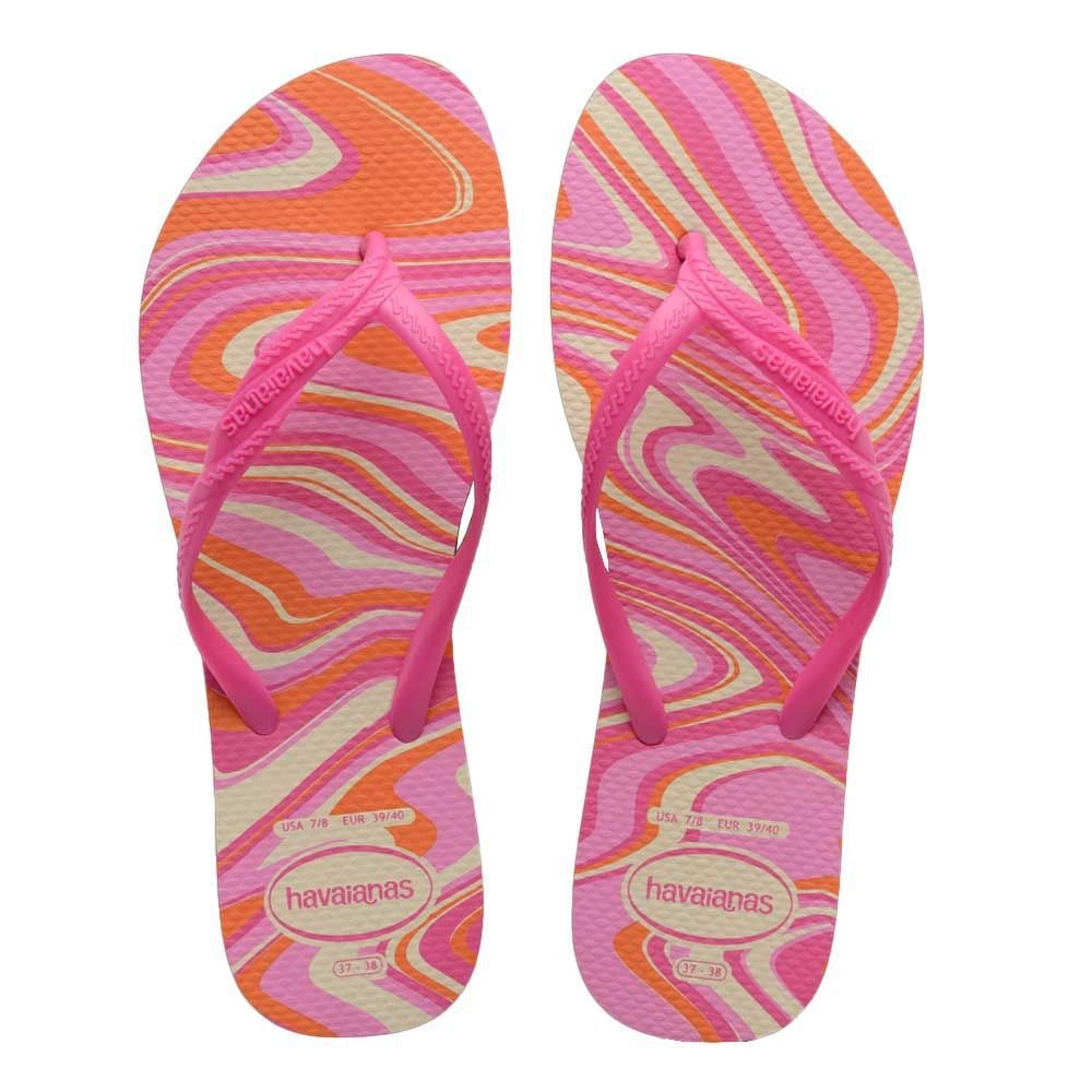Chinelo Bege/rosa Fantasia Style Havaianas N° 33/34