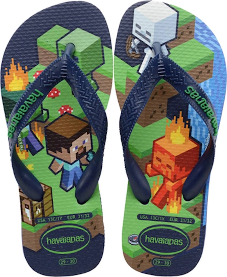 Chinelo Havaianas Kids Minecraft Marinho