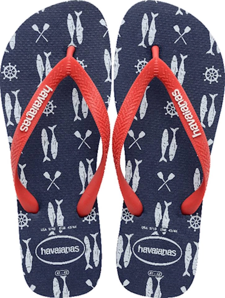 Chinelo Adulto Havaianas Slim Nautical Marinho / Vermelho