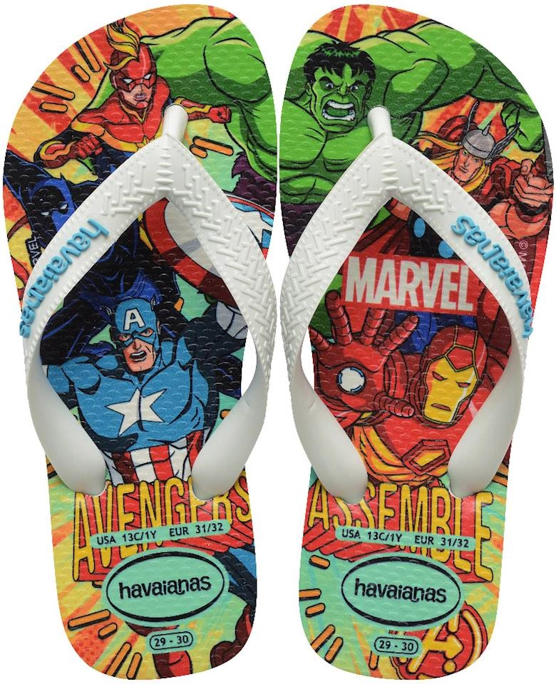 Chinelo Kids Havaianas Top Marvel Ii Branco