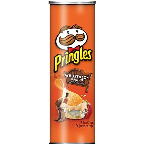 Pringles Potato Crisps Chips, Buffalo Ranch Flavored, 5.5 Oz Can