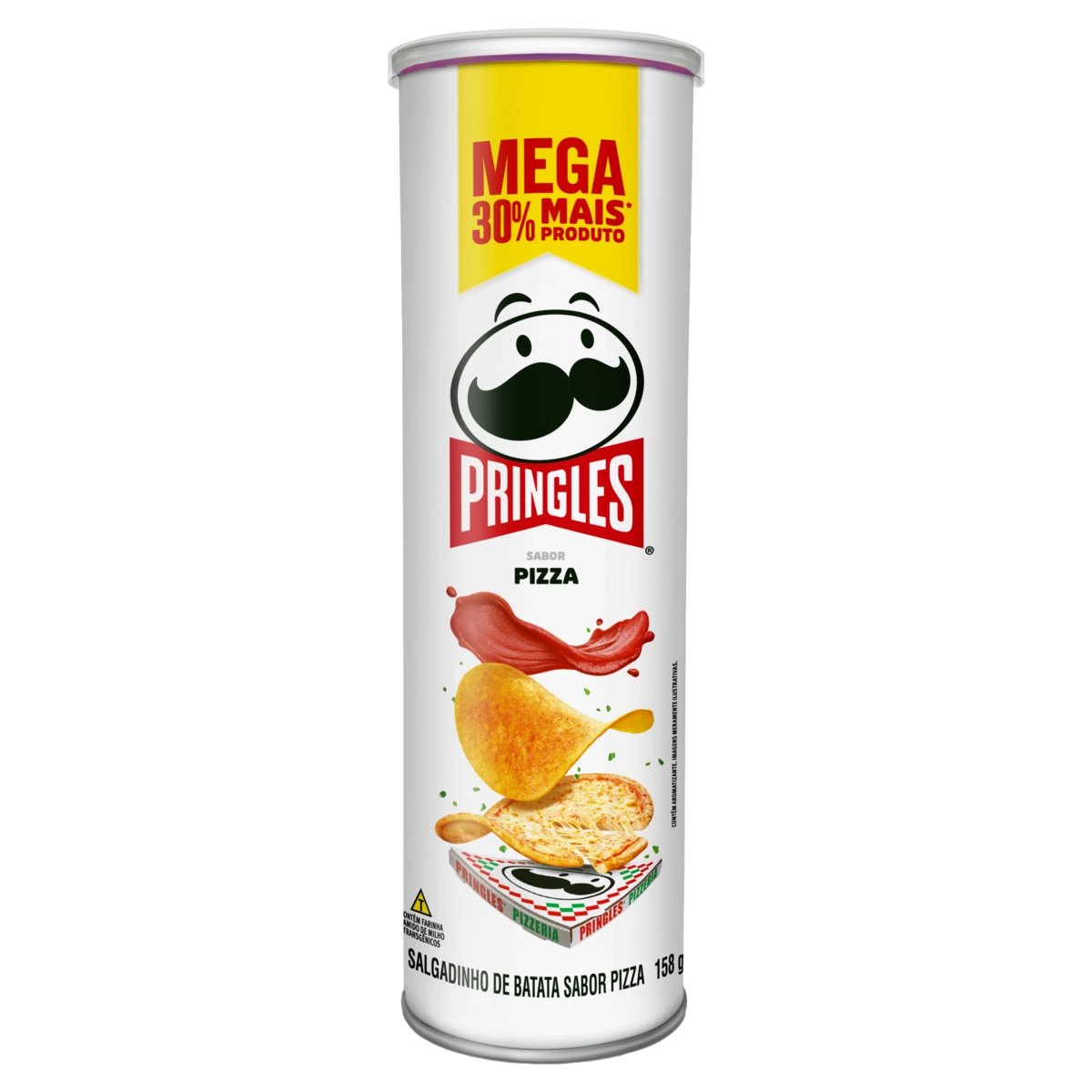 Salgadinho de Batata Pizza Pringles Mega Tubo 158g