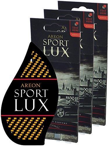 Areon Sport Lux Quality Perfume/cologne Cardboard Car Home Air Freshener, Gold Pack Of 3